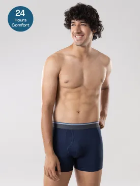 Anti Odor Cotton Tencel Cooling Boxer Brief - Dress Blues