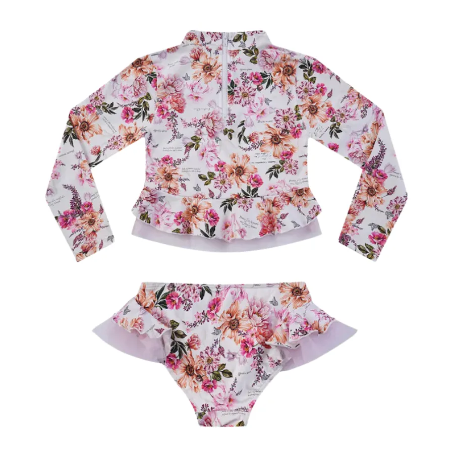 Aqua Blu Junior Long Sleeve Rash Vest Set AG24040CH - Chase