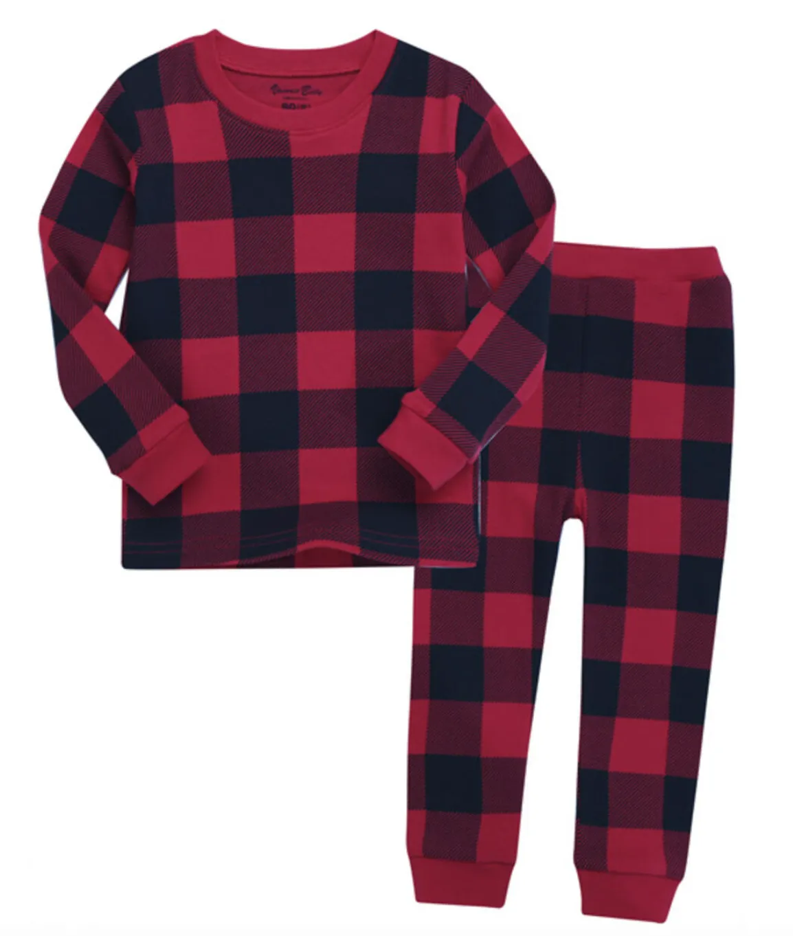 Basic Kids Everyday Cotton Pajamas in Buffalo Check