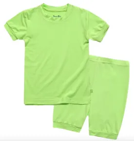 Basic Kids Short-Sleeve Pajamas in Neon