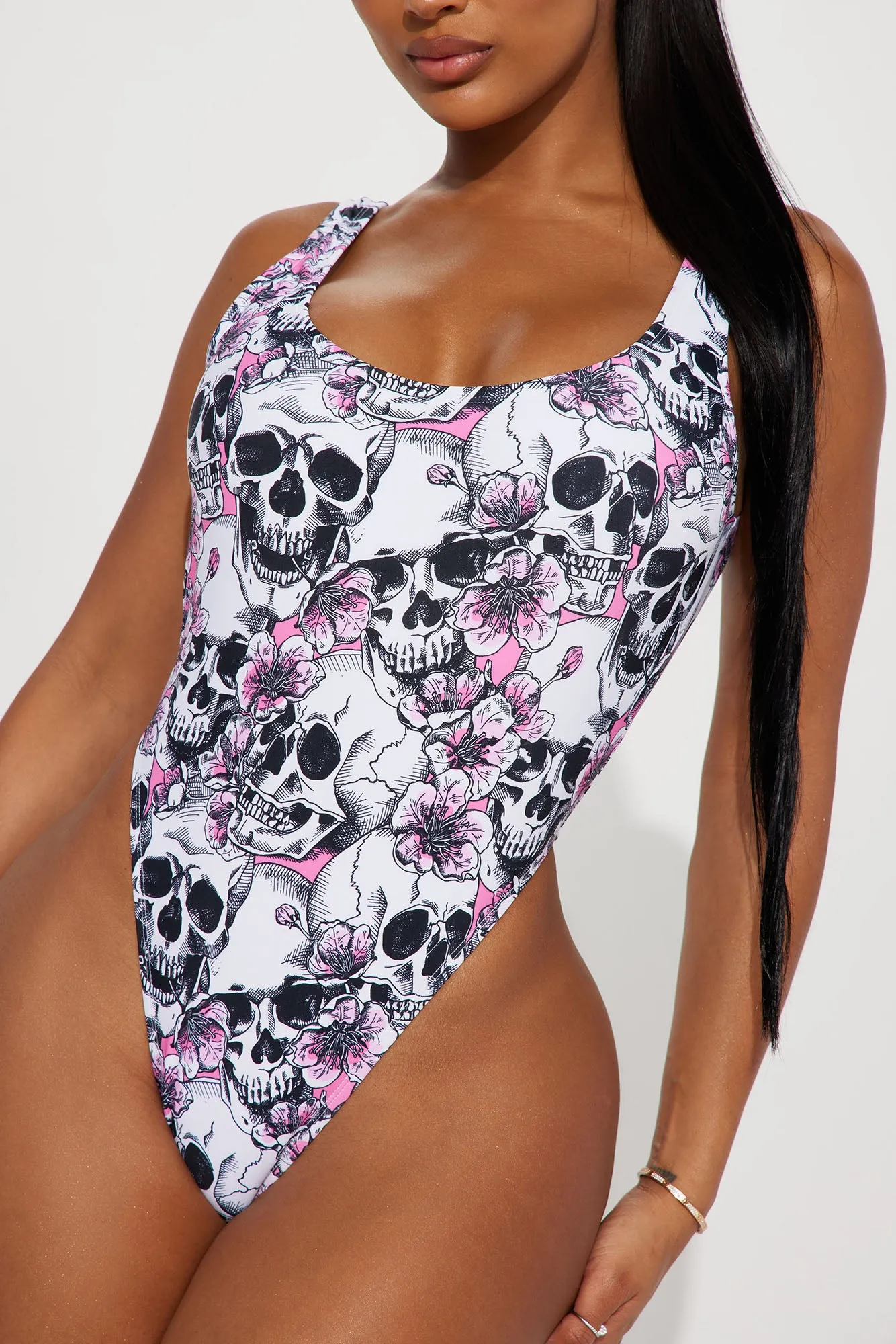 Beauty And Death 1 Piece Swimsuit - White/combo