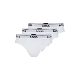 BOSS 3 Pack Power Cotton Stretch Briefs - White