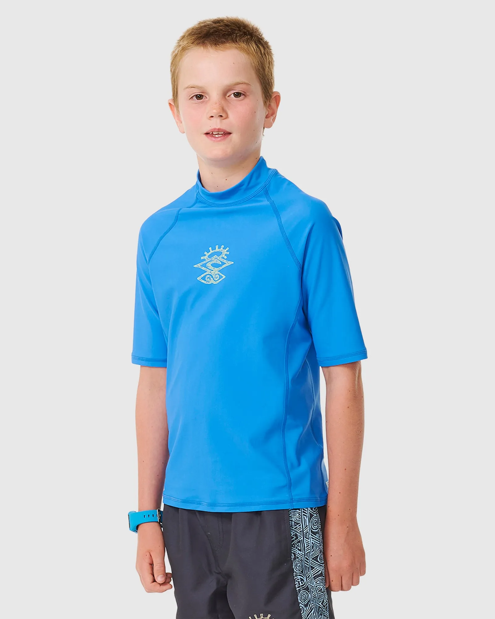 BOYS 8-16 SHRED ROCK UPF SHORT SLEEVE RASH VEST