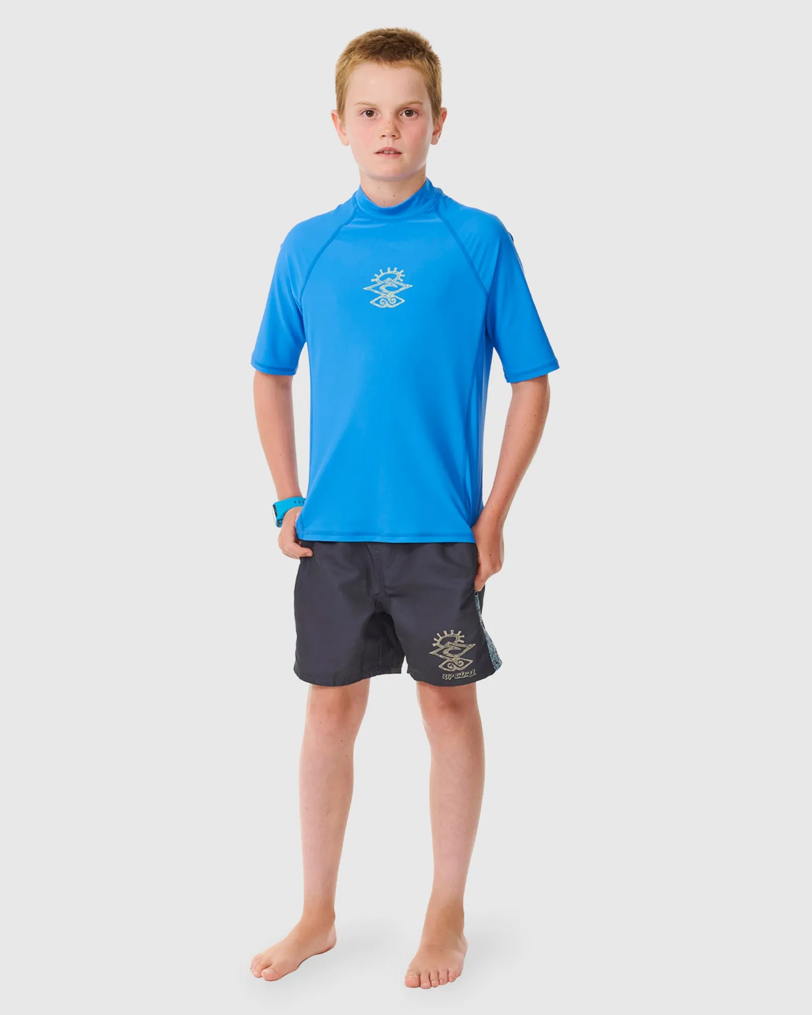 BOYS 8-16 SHRED ROCK UPF SHORT SLEEVE RASH VEST