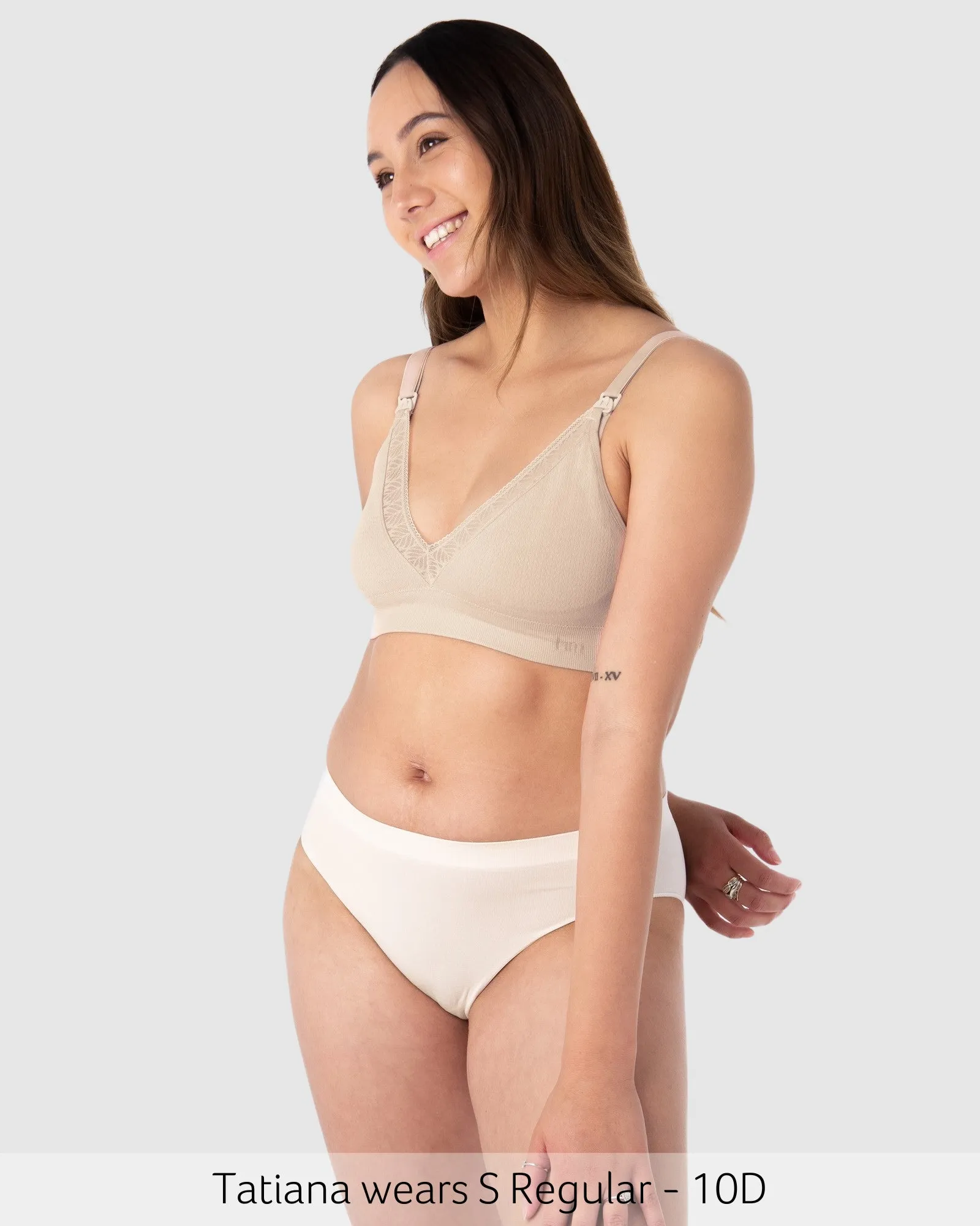 Caress Bamboo Nursing Bra - Oat
