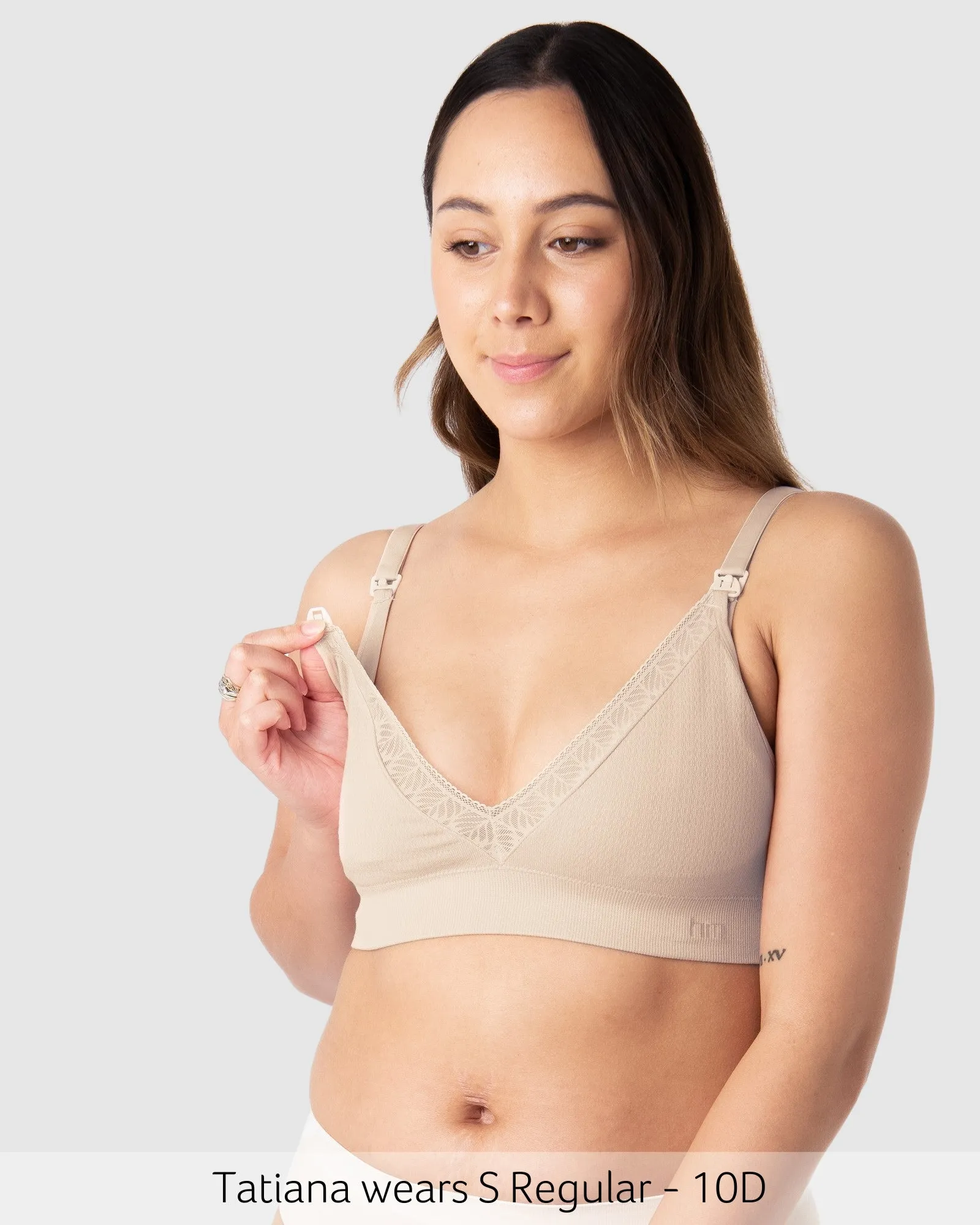 Caress Bamboo Nursing Bra - Oat
