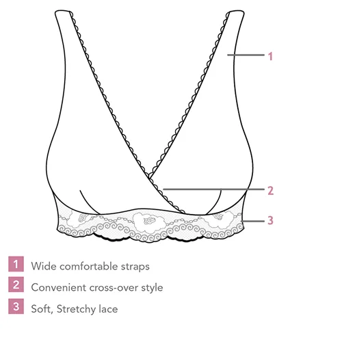 Carriwell Organic Crossover Nursing Bra (Sleep bra)