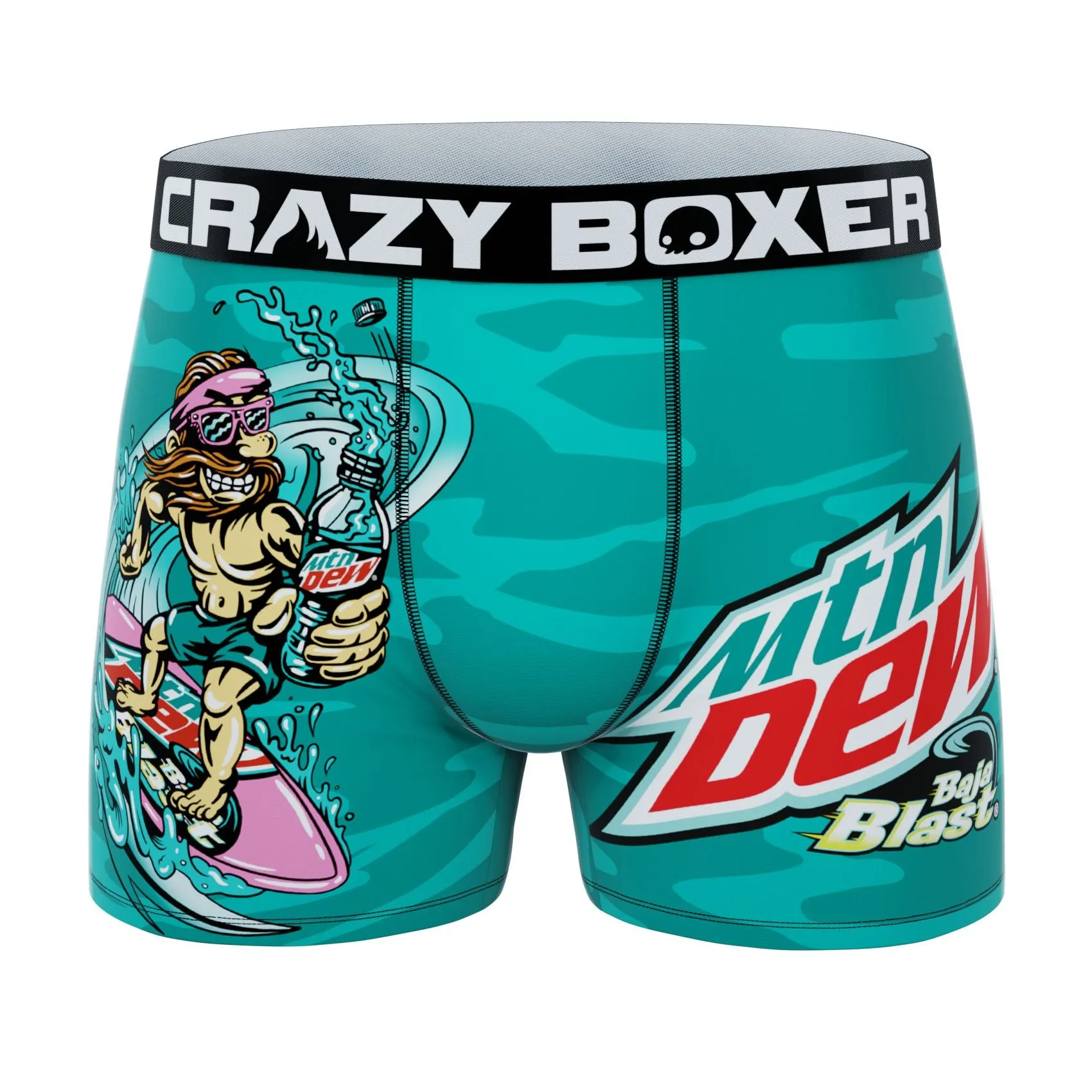 CRAZYBOXER Mountain Dew Flavors Men's Boxer Briefs 3 Pack (Creative Packaging)