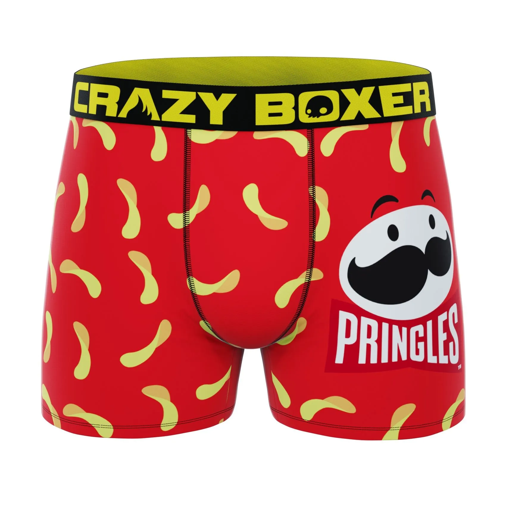 CRAZYBOXER Pringles Chips and Can All over Men's Boxer Briefs (3 Pack)