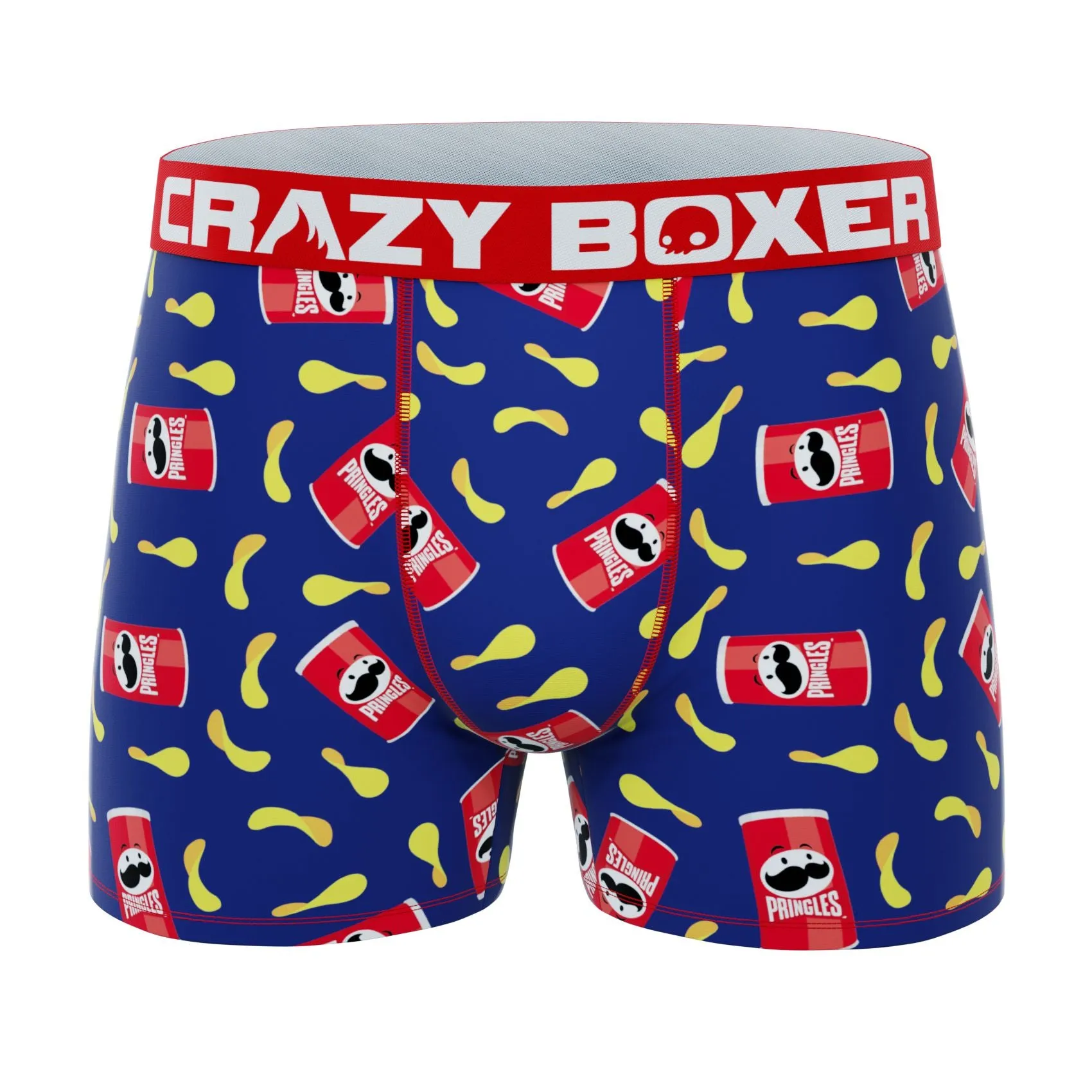 CRAZYBOXER Pringles Chips and Can All over Men's Boxer Briefs (3 Pack)