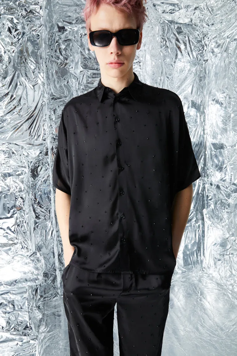 Josephine Rhinestone Pajama Shirt
