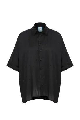 Josephine Rhinestone Pajama Shirt