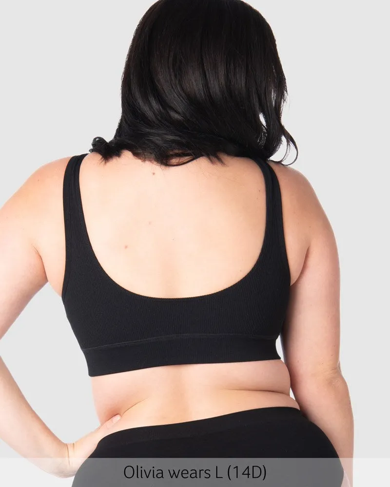 MY COMFORT BLACK MULTIFIT NURSING BRA - WIREFREE