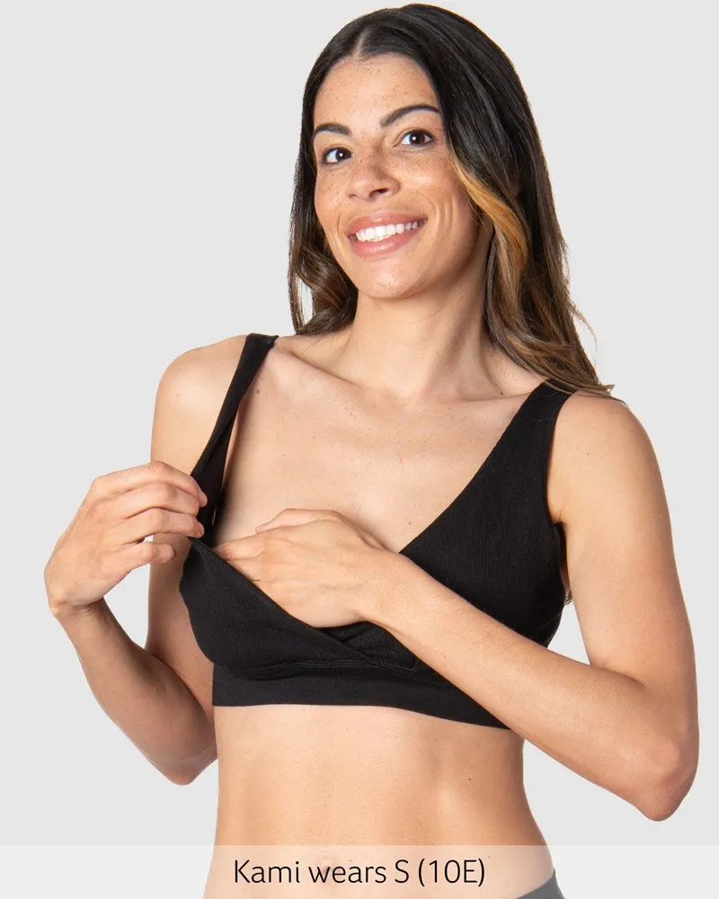 MY COMFORT BLACK MULTIFIT NURSING BRA - WIREFREE