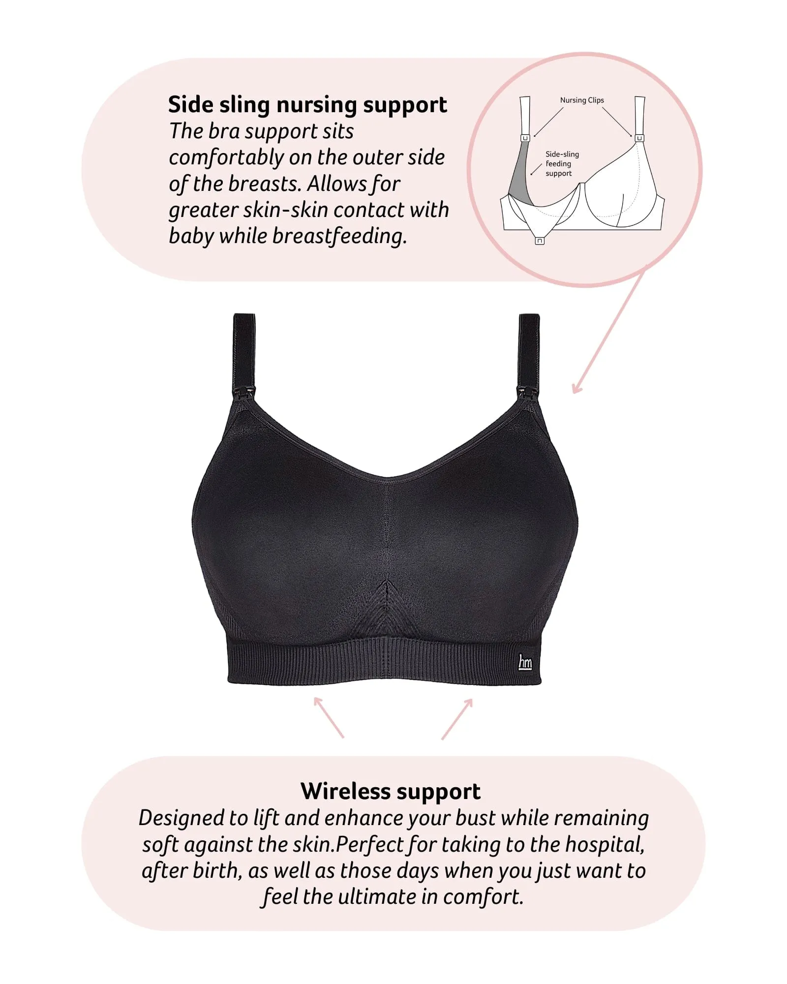 My Everyday Multifit Nursing Bra - Black Busty