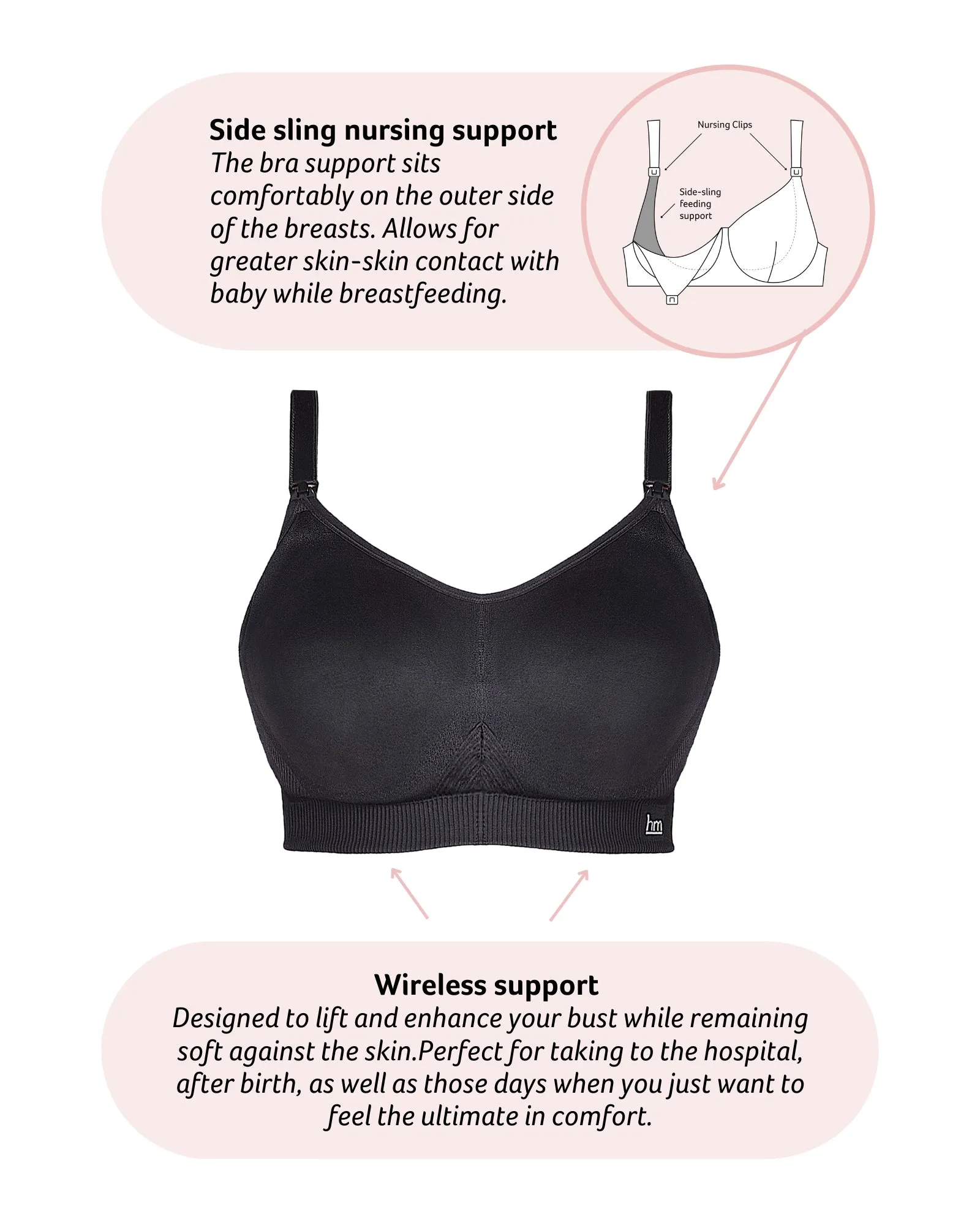 My Everyday Multifit Nursing Bra - Black Busty