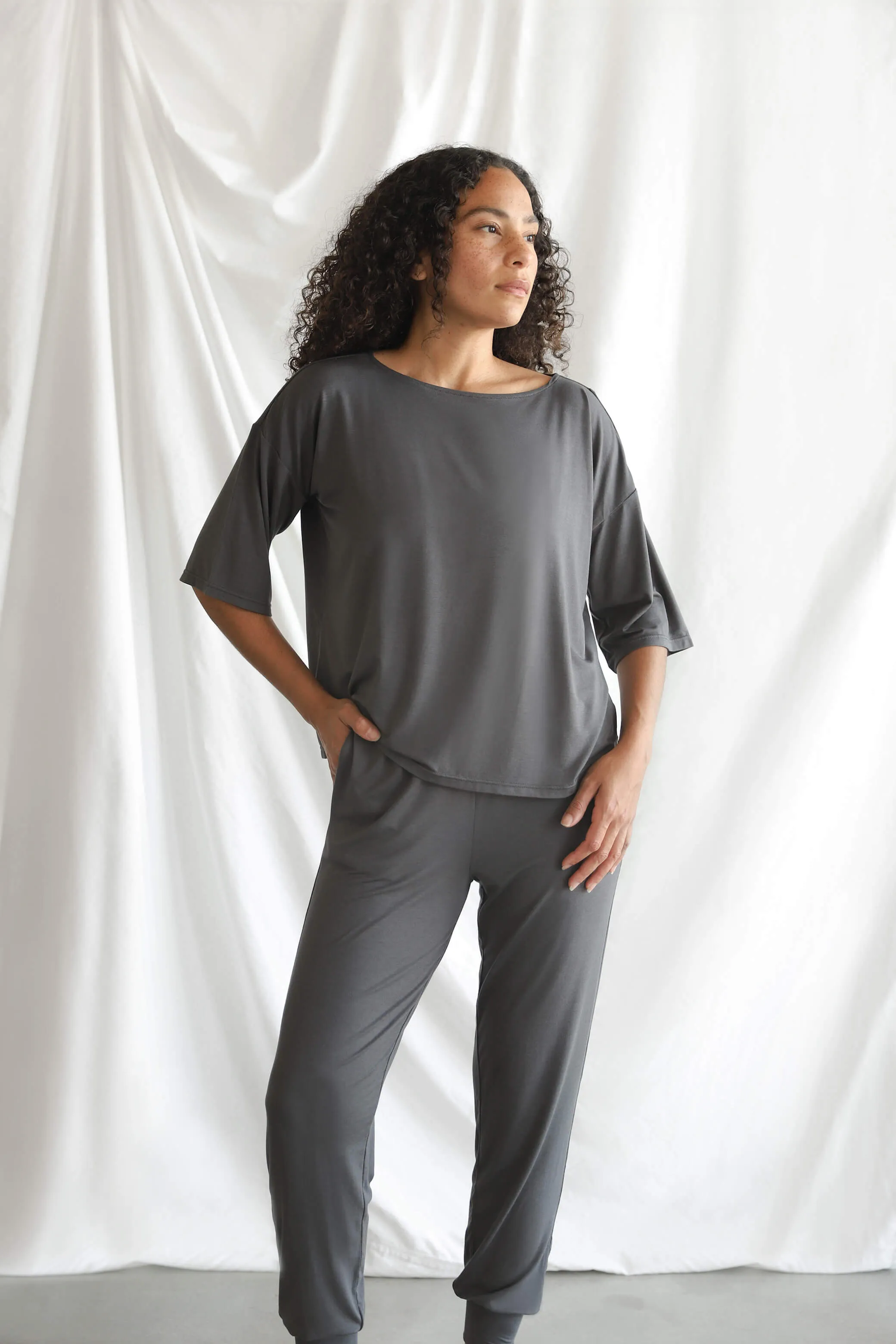 Naked Modal Boat Neck Tee