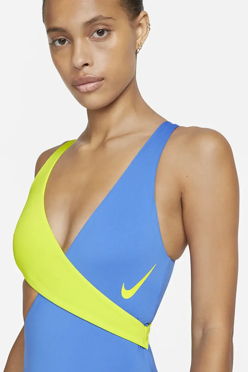 Nike - Color Block Crossover One Piece (Pacific Blue)