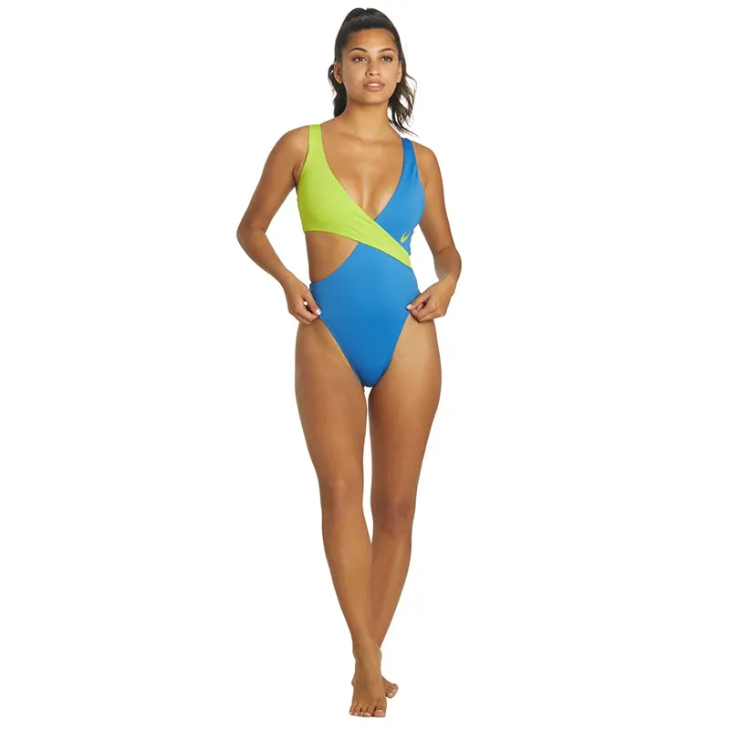 Nike - Color Block Crossover One Piece (Pacific Blue)
