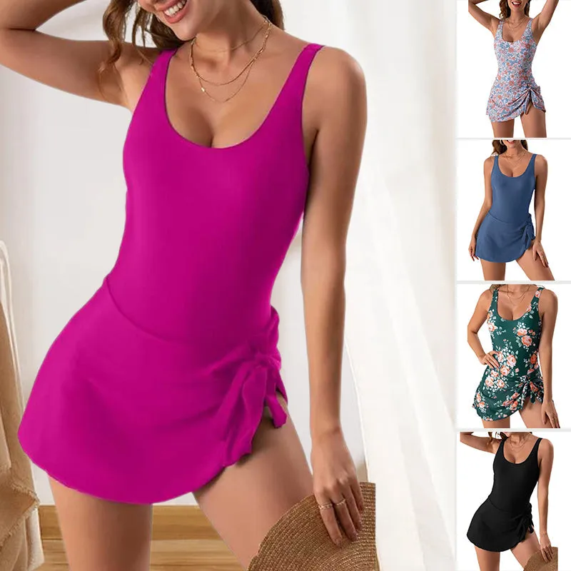 One piece slim fit badedragt med mavekontrol