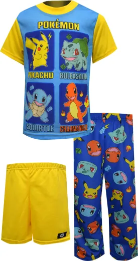 Pokemon Favorites 3 Piece Pajama Set