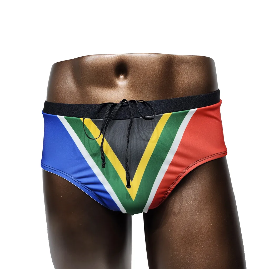SA Flag Custom Made Men's Posing Briefs
