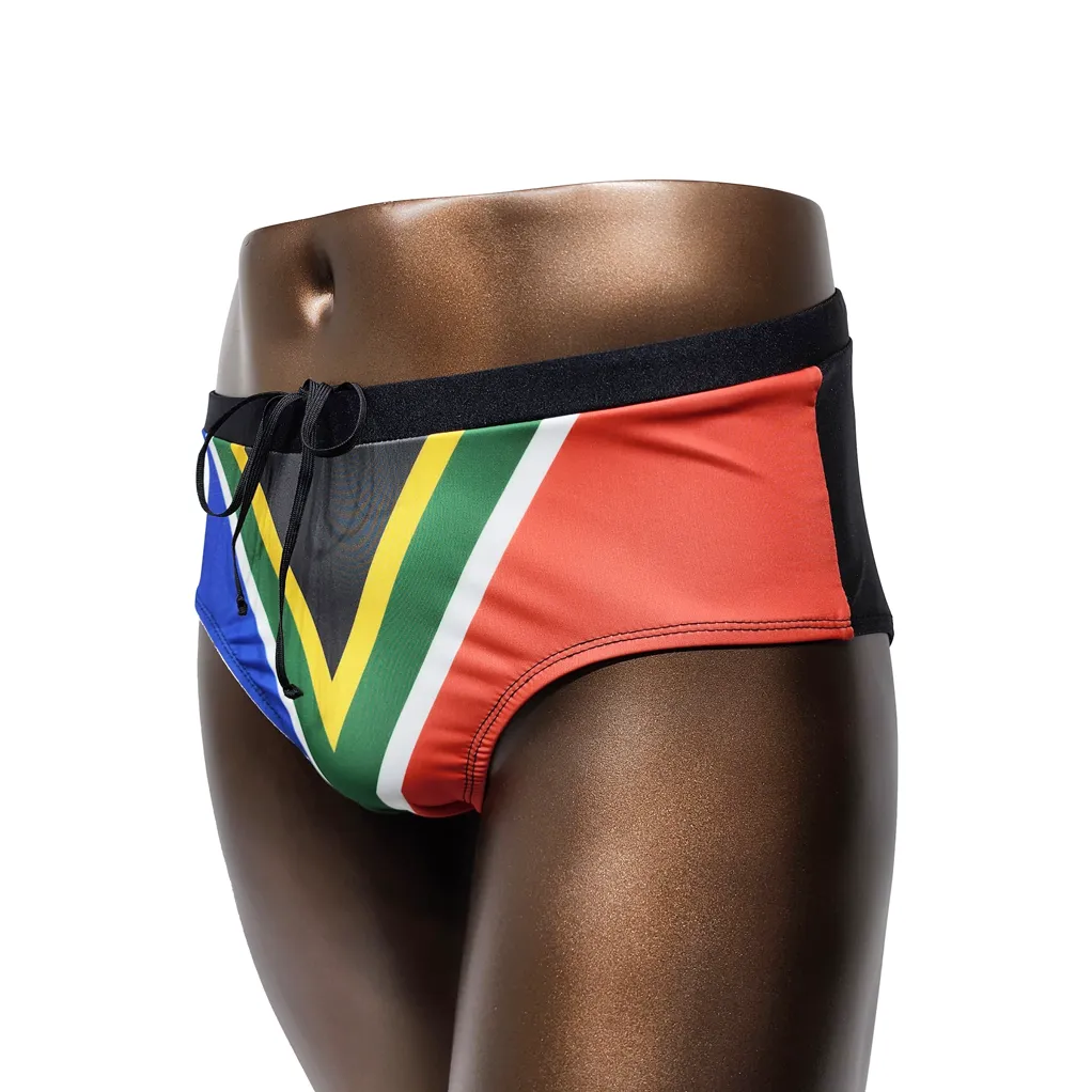 SA Flag Custom Made Men's Posing Briefs