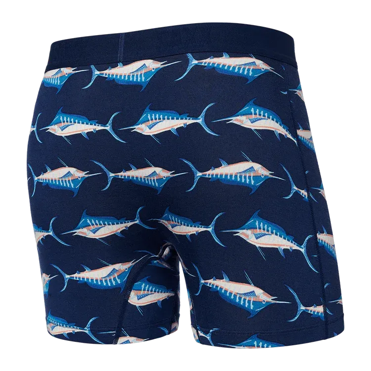 SAXX Vibe Super Soft Marlin Matrix Boxer Briefs - Midnight