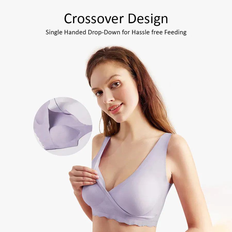 Sunveno Maternity Cross Fit Nursing & Sleep Bra (Purple)