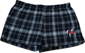 UGA Ladies Flannel Pajama Shorts FINAL SALE