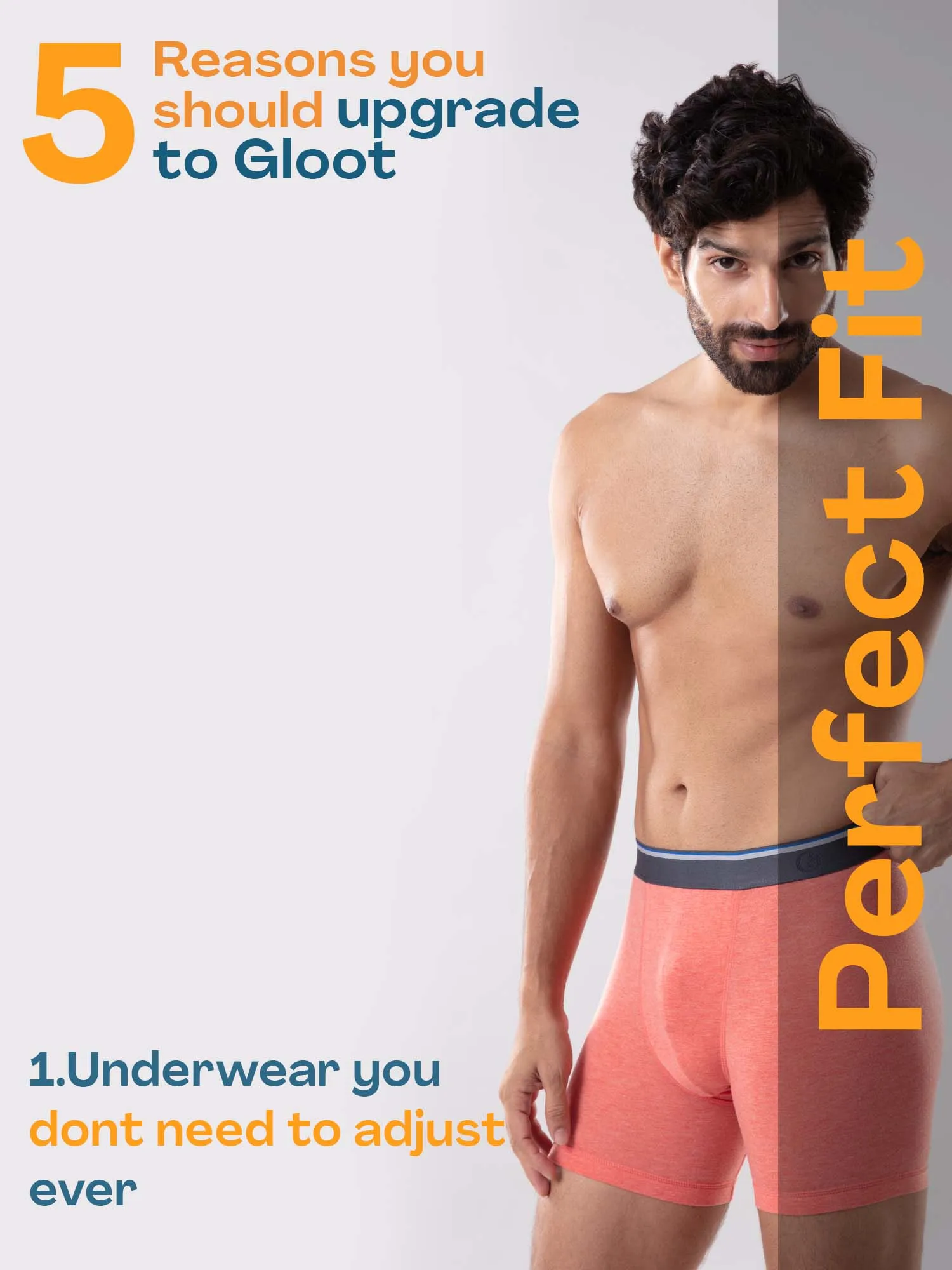 Ultra-Soft Tencel Boxer Brief - Orange Melange