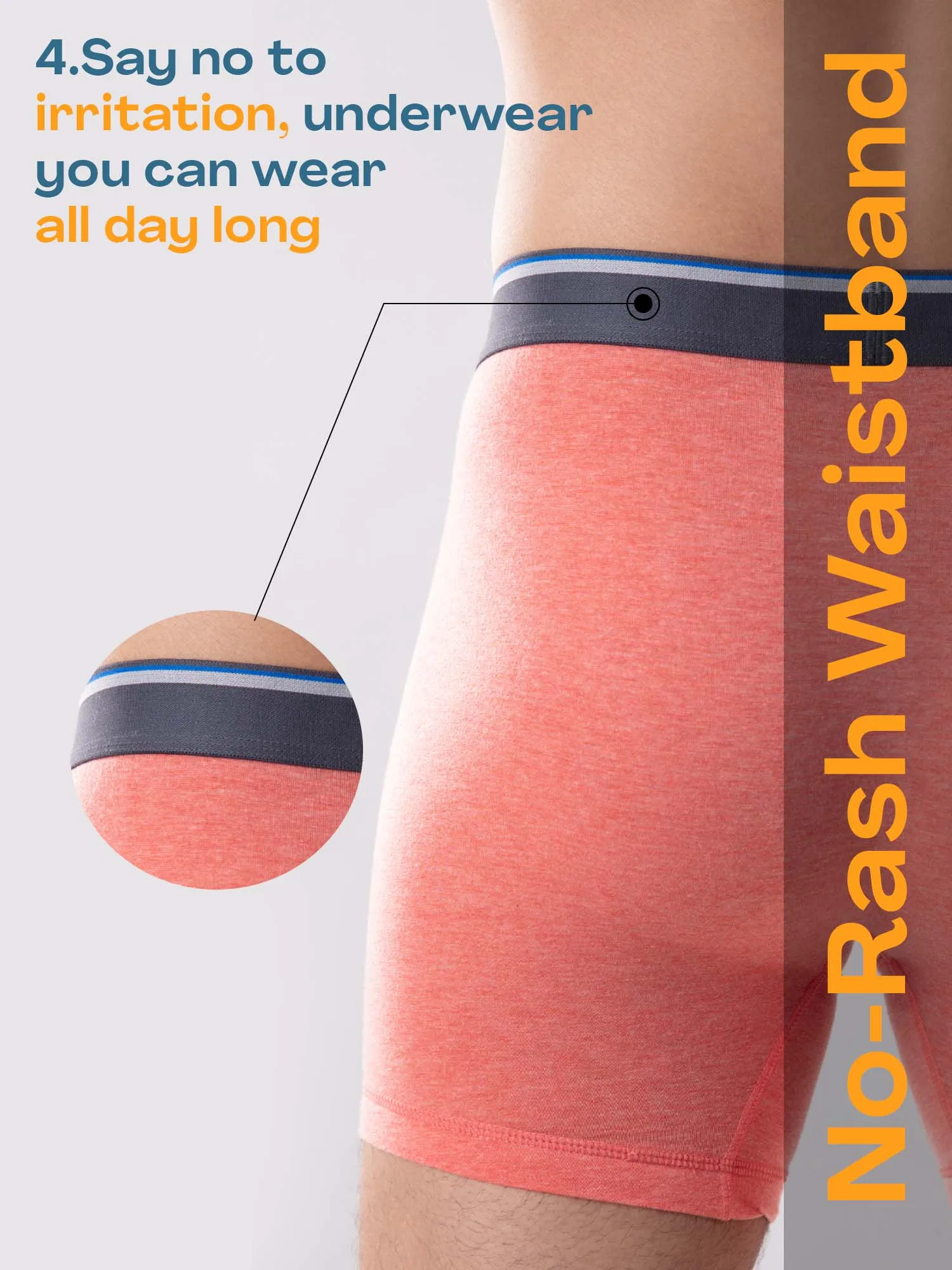 Ultra-Soft Tencel Boxer Brief - Orange Melange