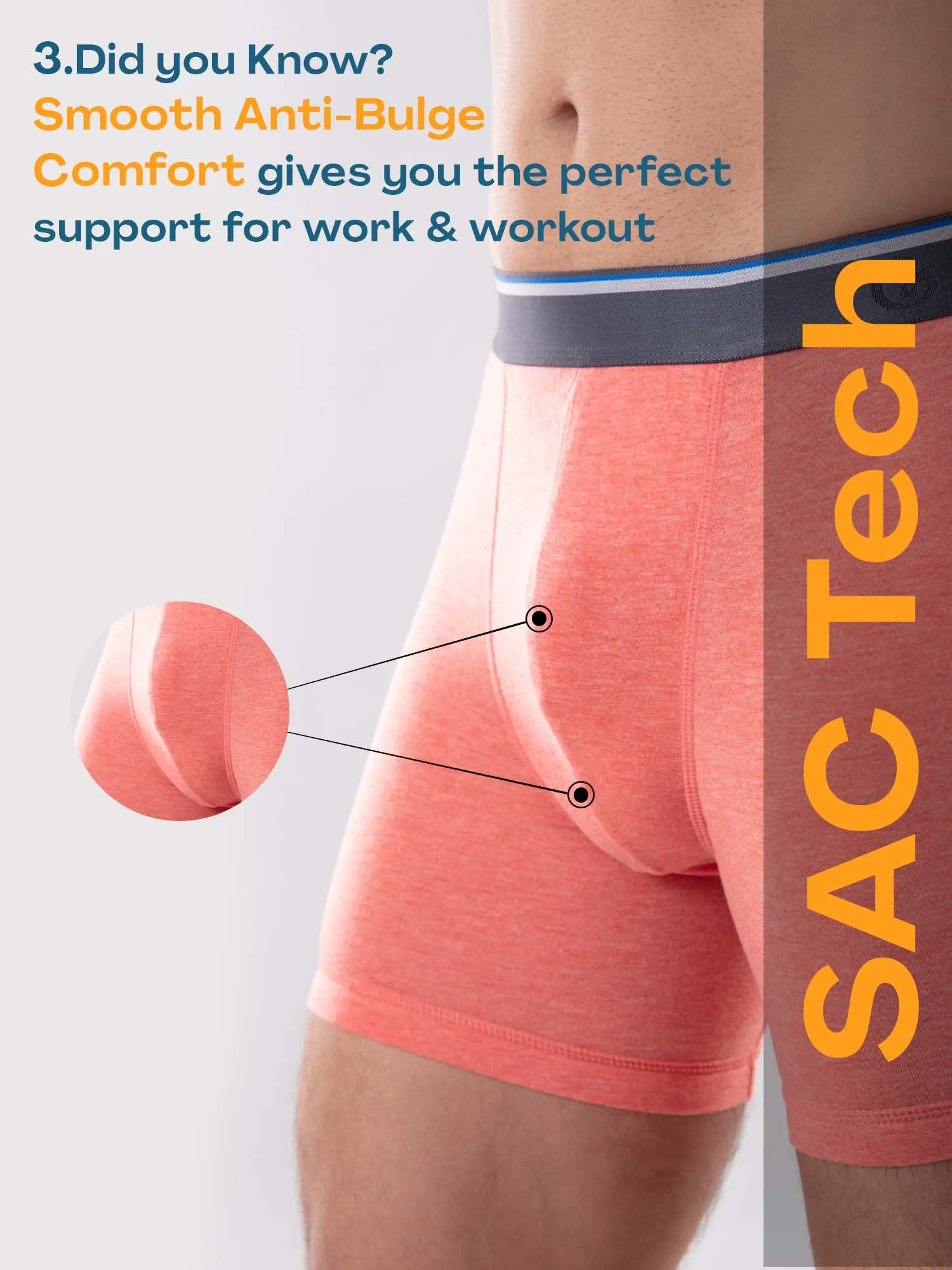 Ultra-Soft Tencel Boxer Brief - Orange Melange