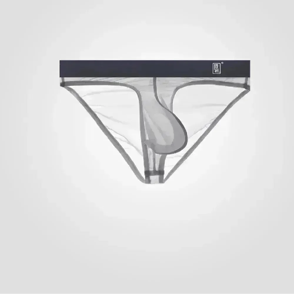 Underwear Men's Briefs Transparent Ice Silk Sexy Full Transparent Trendy Men's Personality Narrow Crotch Low Waist New