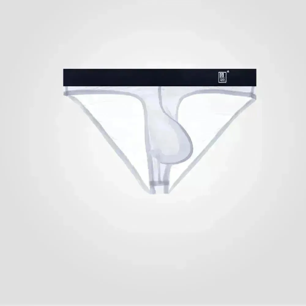 Underwear Men's Briefs Transparent Ice Silk Sexy Full Transparent Trendy Men's Personality Narrow Crotch Low Waist New