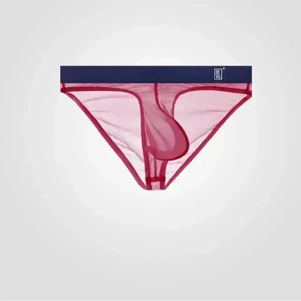 Underwear Men's Briefs Transparent Ice Silk Sexy Full Transparent Trendy Men's Personality Narrow Crotch Low Waist New