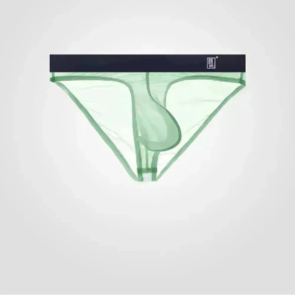 Underwear Men's Briefs Transparent Ice Silk Sexy Full Transparent Trendy Men's Personality Narrow Crotch Low Waist New