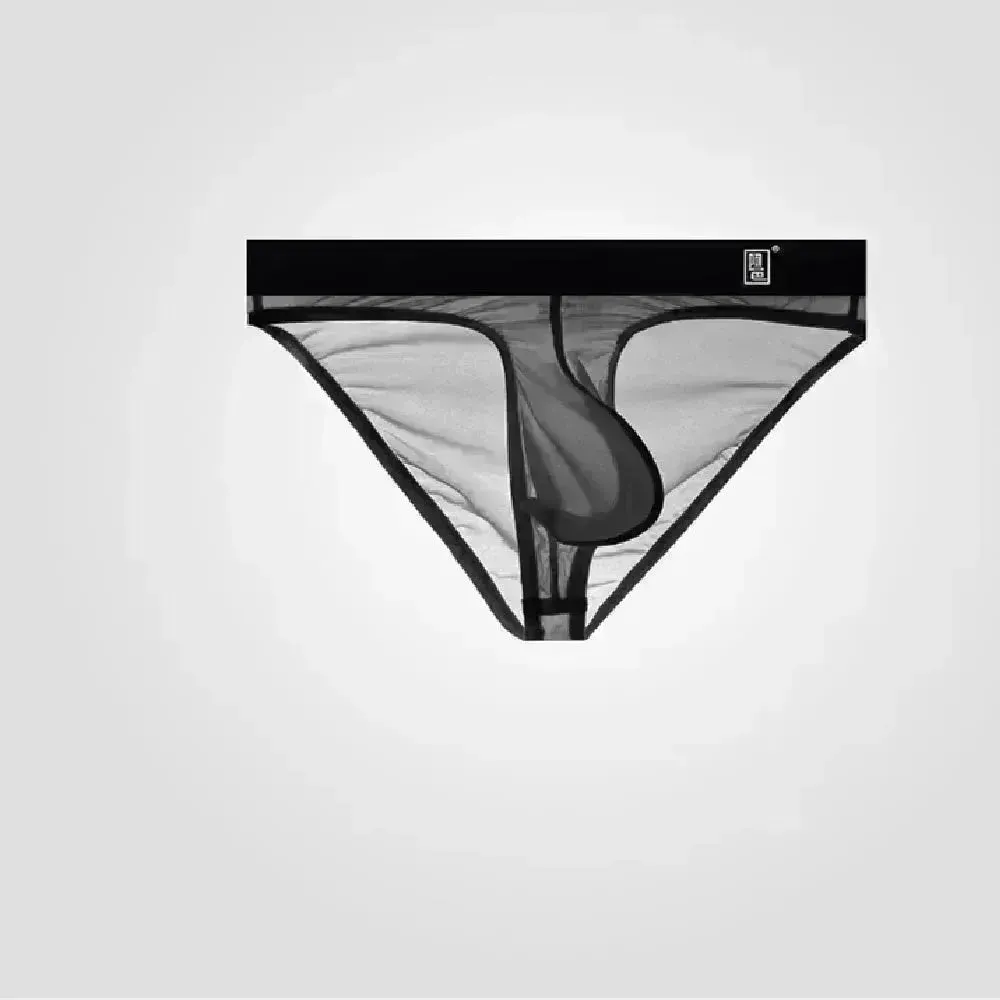 Underwear Men's Briefs Transparent Ice Silk Sexy Full Transparent Trendy Men's Personality Narrow Crotch Low Waist New