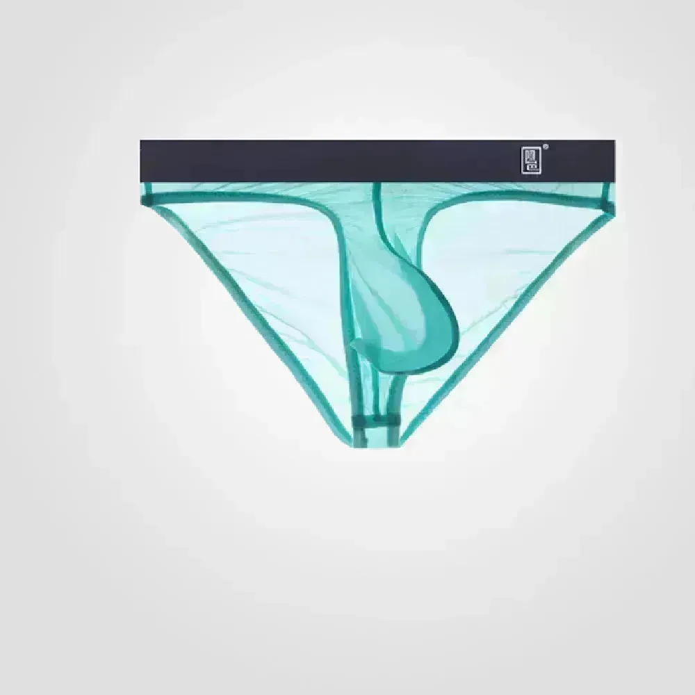 Underwear Men's Briefs Transparent Ice Silk Sexy Full Transparent Trendy Men's Personality Narrow Crotch Low Waist New