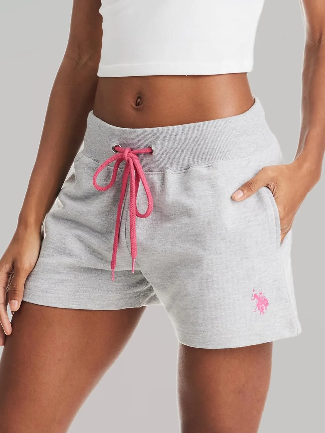 U.S. Polo Assn. Womens Sweat Shorts with Pockets - French Terry Pajama Lounge Shorts for Women
