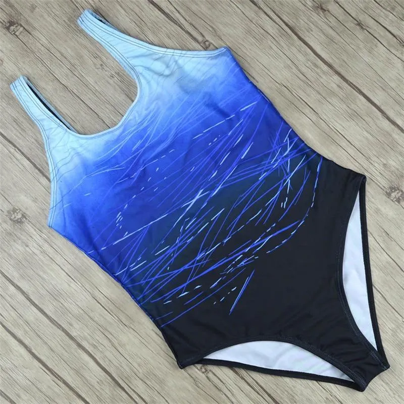 Vintage Sexy Female O-neck Cross-bandage Backless Monokini Swimsuit