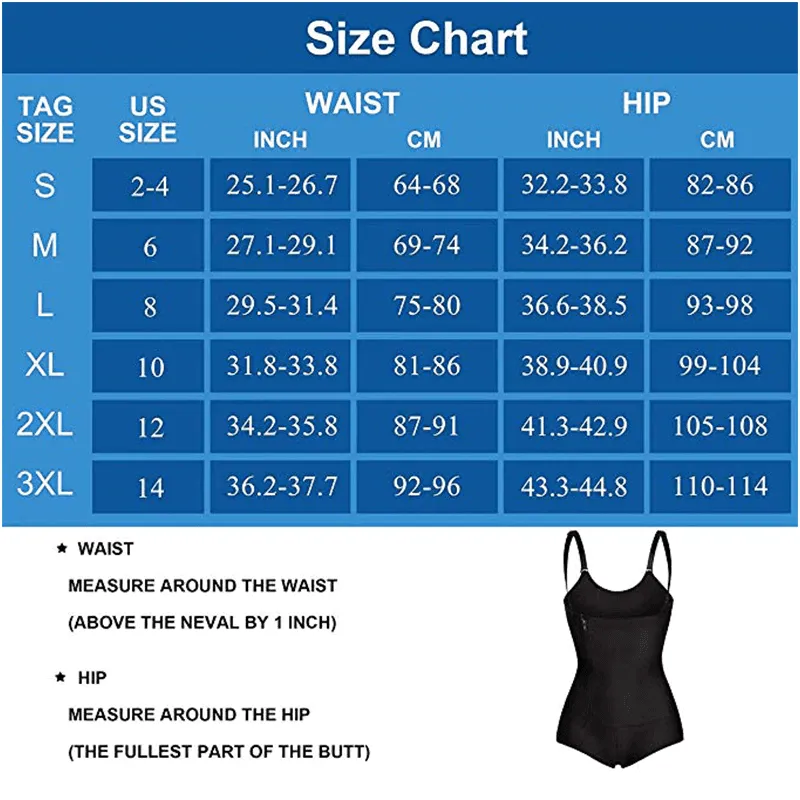 Women Liposuction Girdle Whole Body Zip Corset Waist Shaper