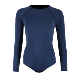Womens Junior Guard 1-Piece L/S Swimsuit Navy (READ SIZING)