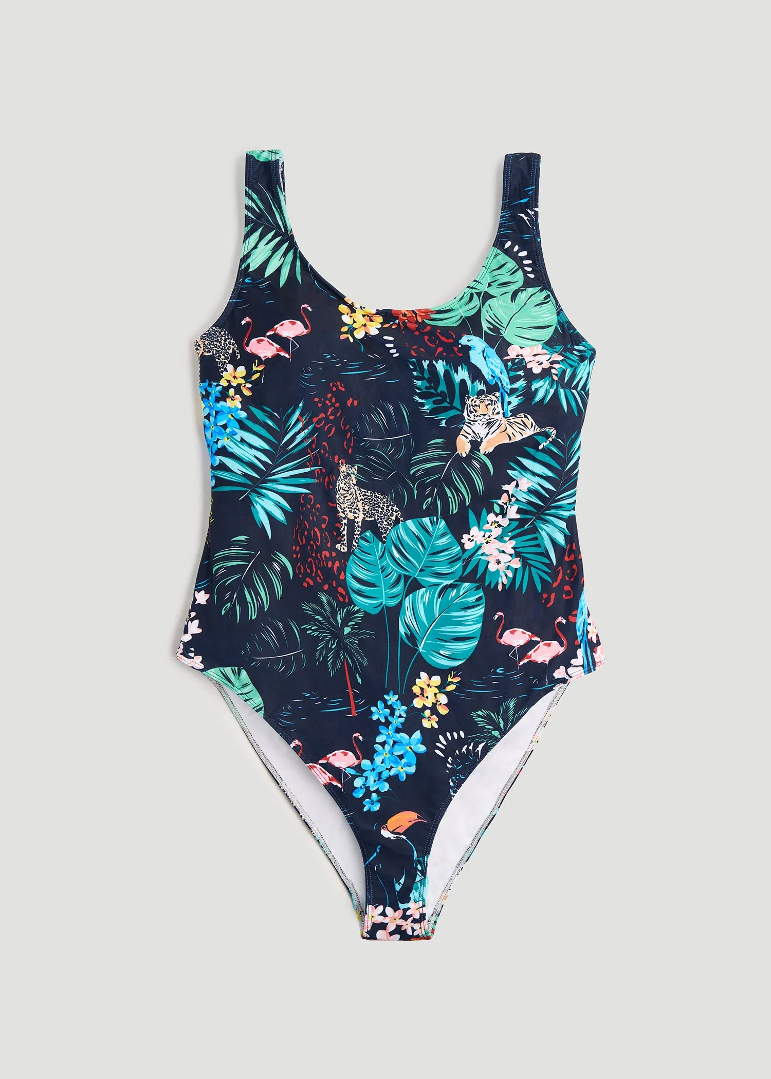 Women's Tall One-Piece Swimsuit in Jungle Print